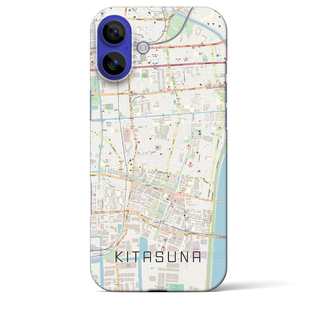 【北砂(東京都)】地図柄iPhoneケース(バックカバータイプ)ナチュラル・iPhone 16 Pro Max 用