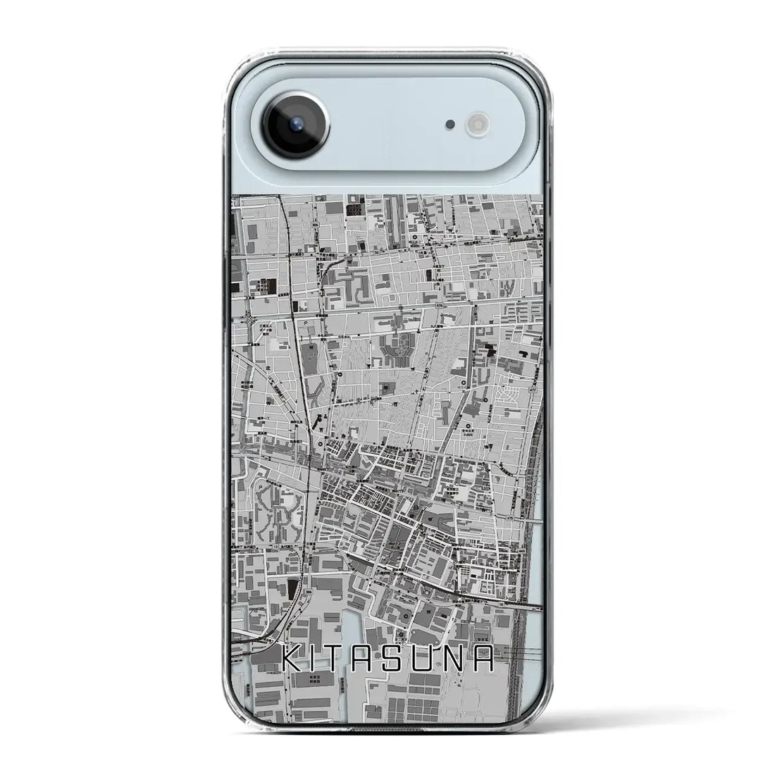 【北砂（東京都）】地図柄iPhoneケース（クリアタイプ）モノトーン・iPhone 17 Pro Max 用