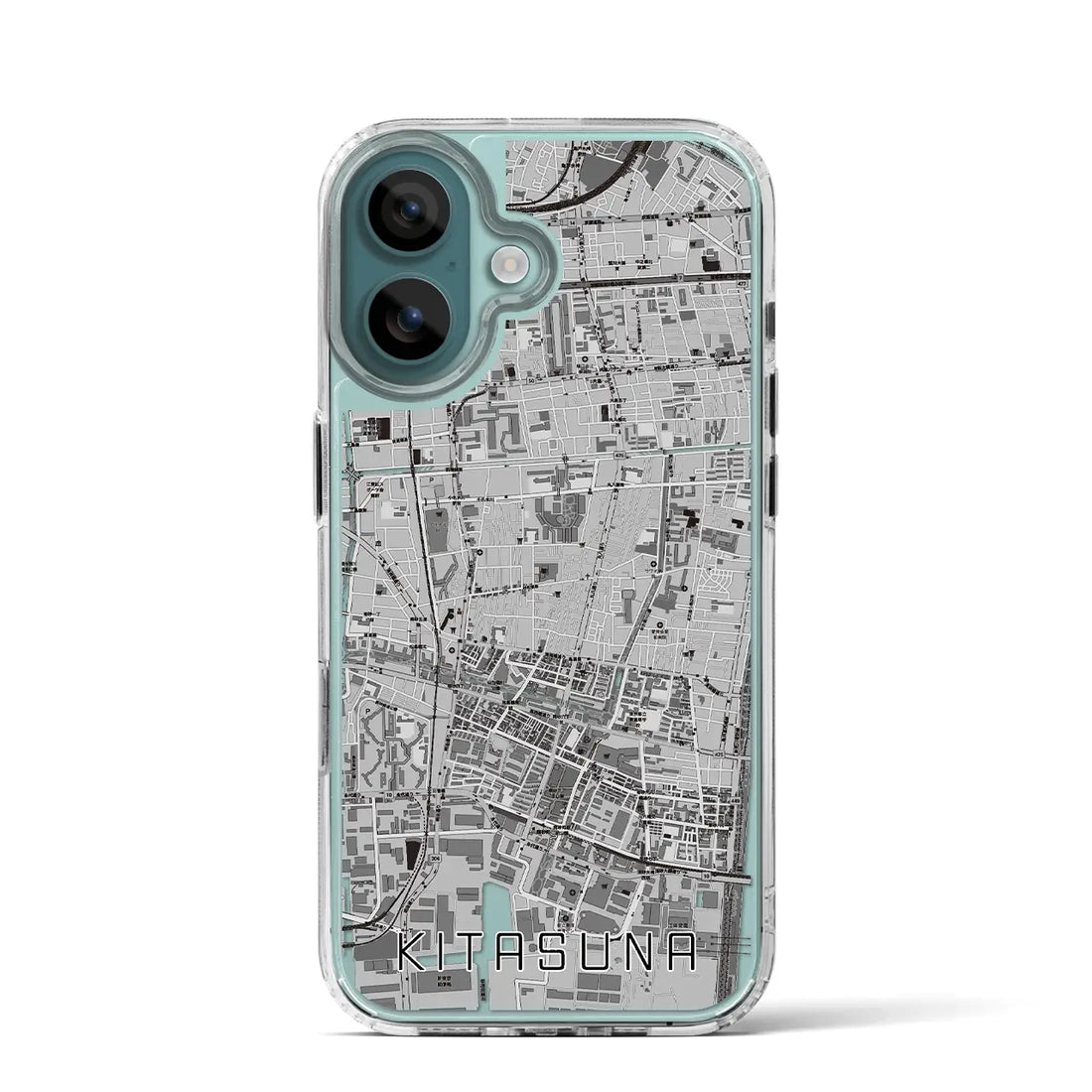 【北砂（東京都）】地図柄iPhoneケース（MagSafeタイプ）モノトーン・iPhone 16 Pro 用