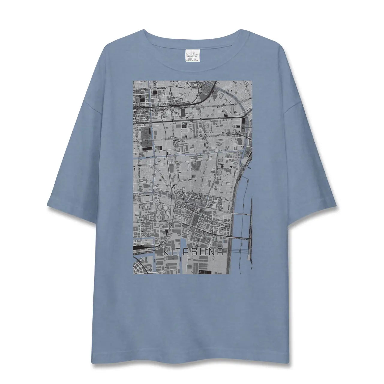 【北砂（東京都）】地図柄ビッグシルエットTシャツ