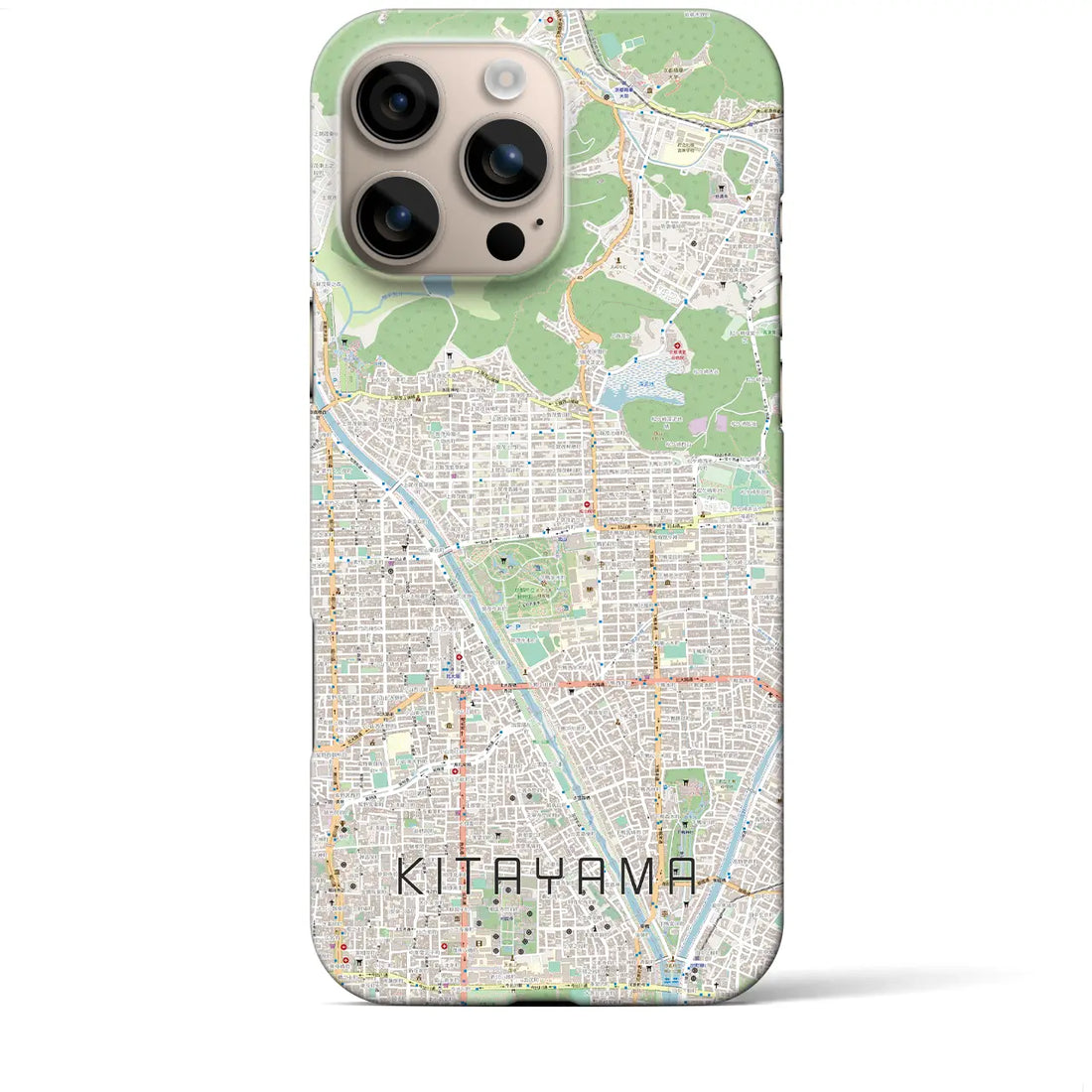 【北山(京都府)】地図柄iPhoneケース(バックカバータイプ)