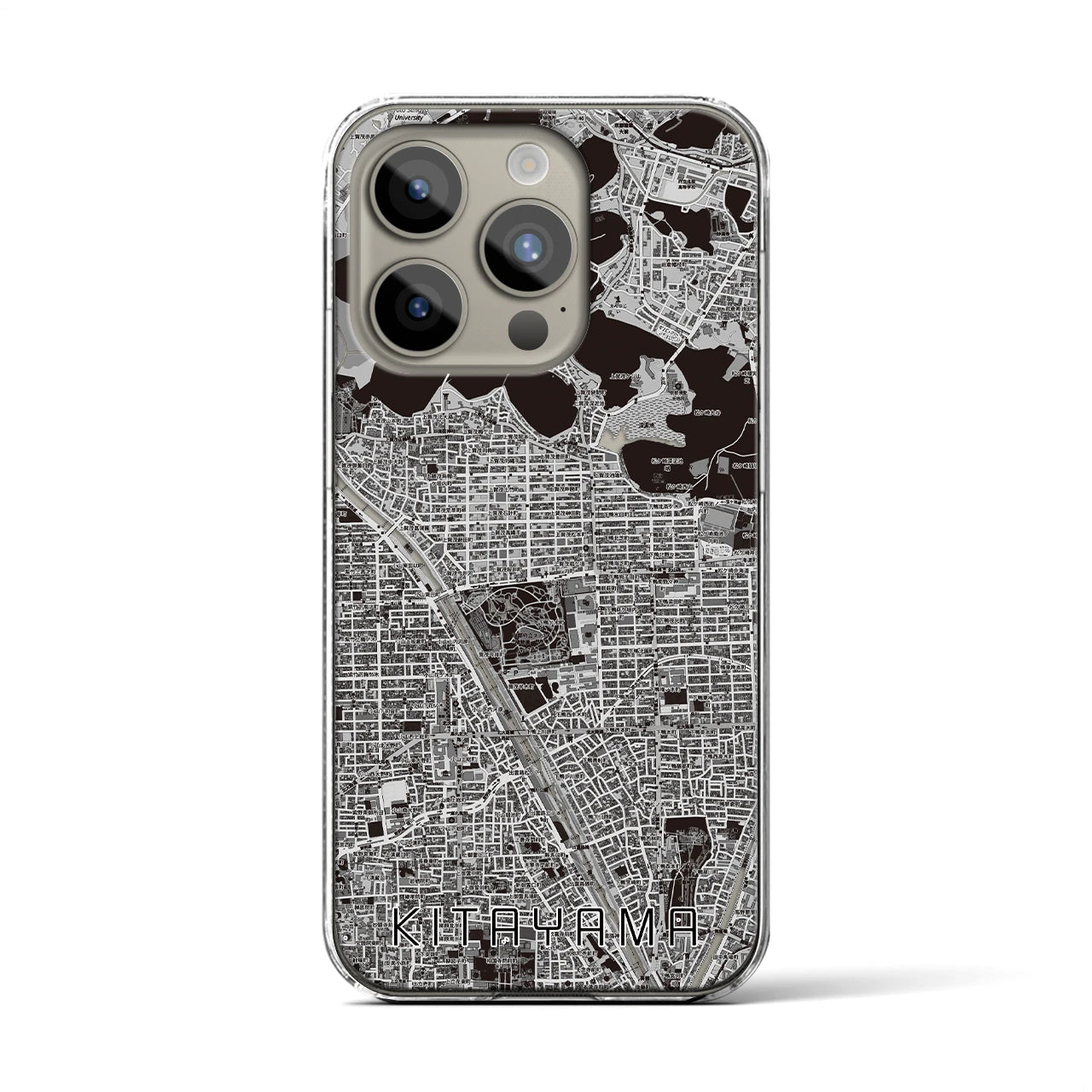 【北山（京都府）】地図柄iPhoneケース（クリアタイプ）