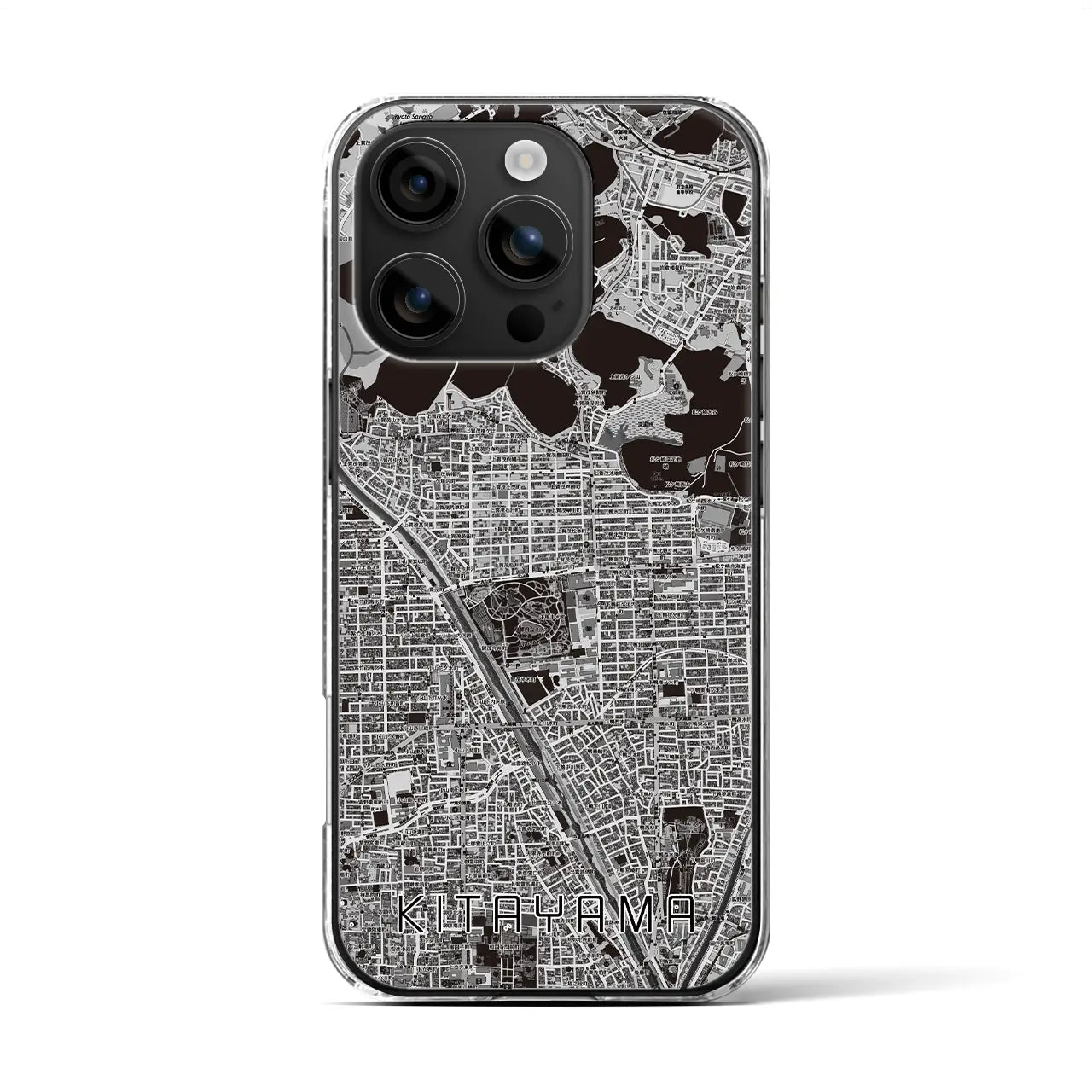 【北山（京都府）】地図柄iPhoneケース（クリアタイプ）