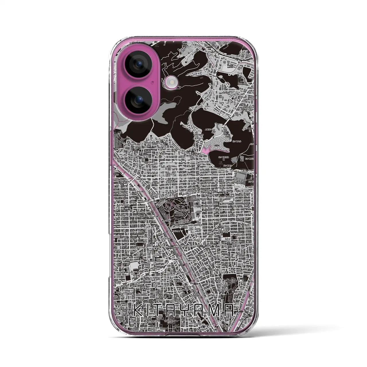 【北山（京都府）】地図柄iPhoneケース（クリアタイプ）