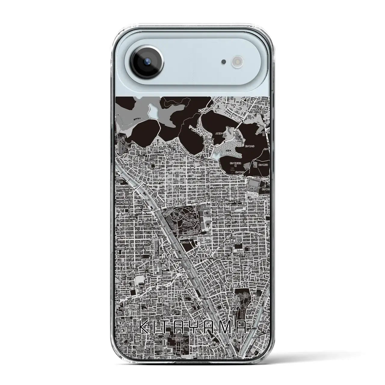 【北山（京都府）】地図柄iPhoneケース（クリアタイプ）