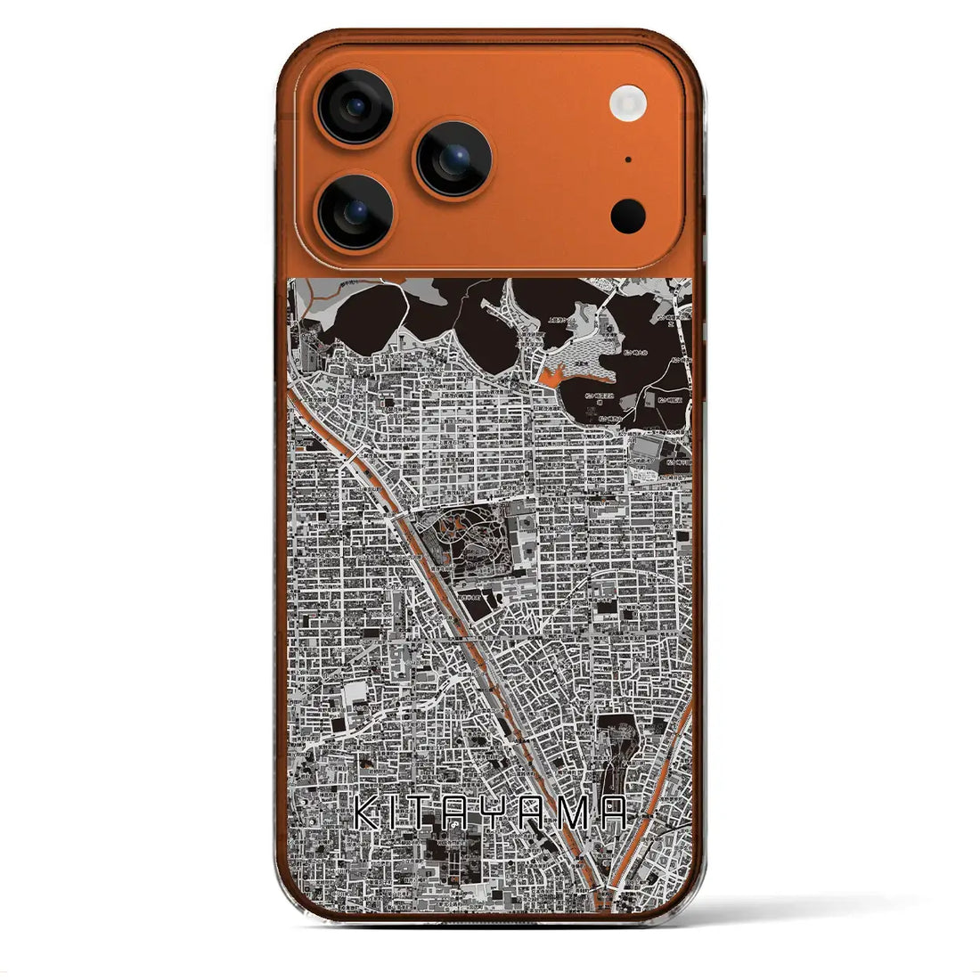 【北山（京都府）】地図柄iPhoneケース（クリアタイプ）