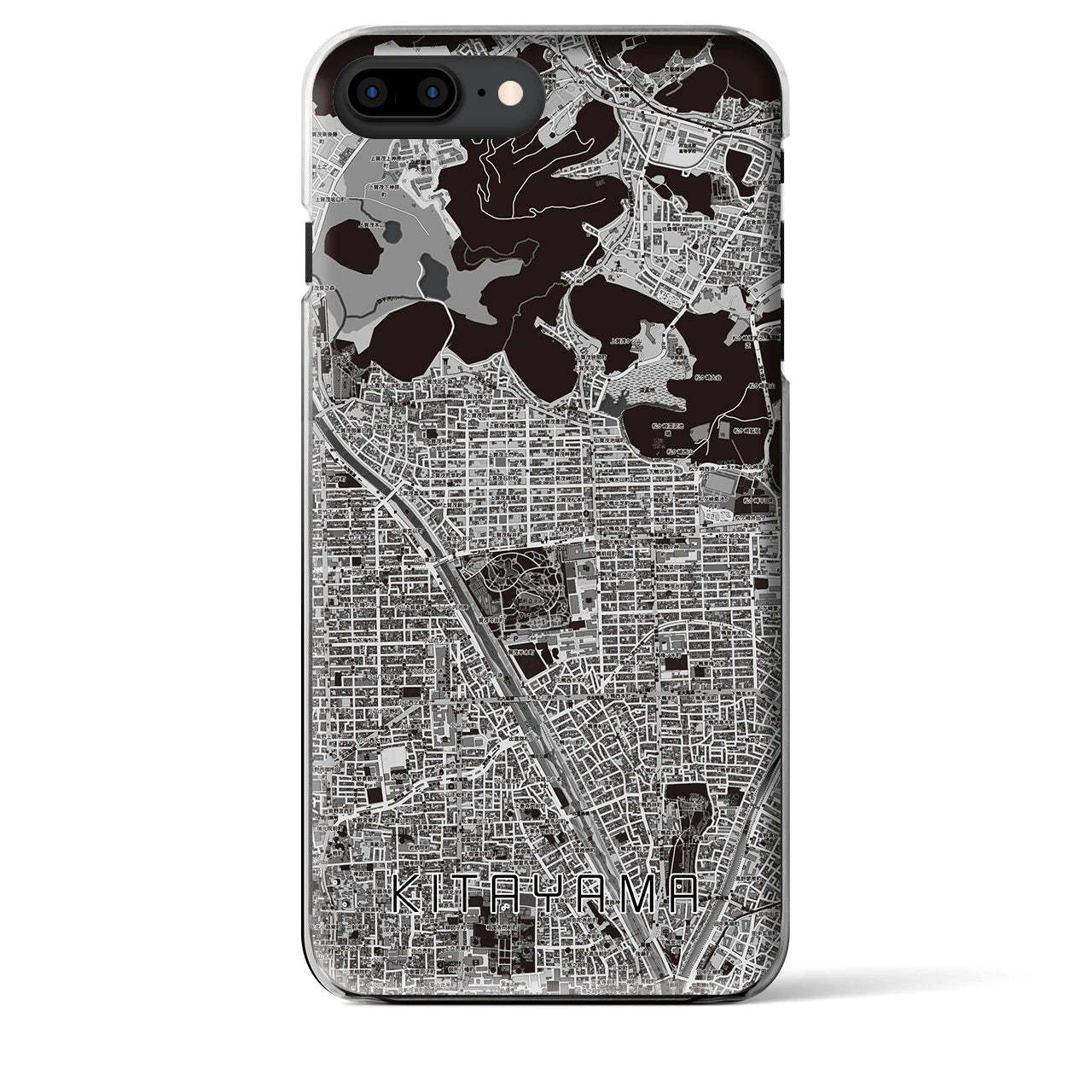 【北山（京都府）】地図柄iPhoneケース（クリアタイプ）