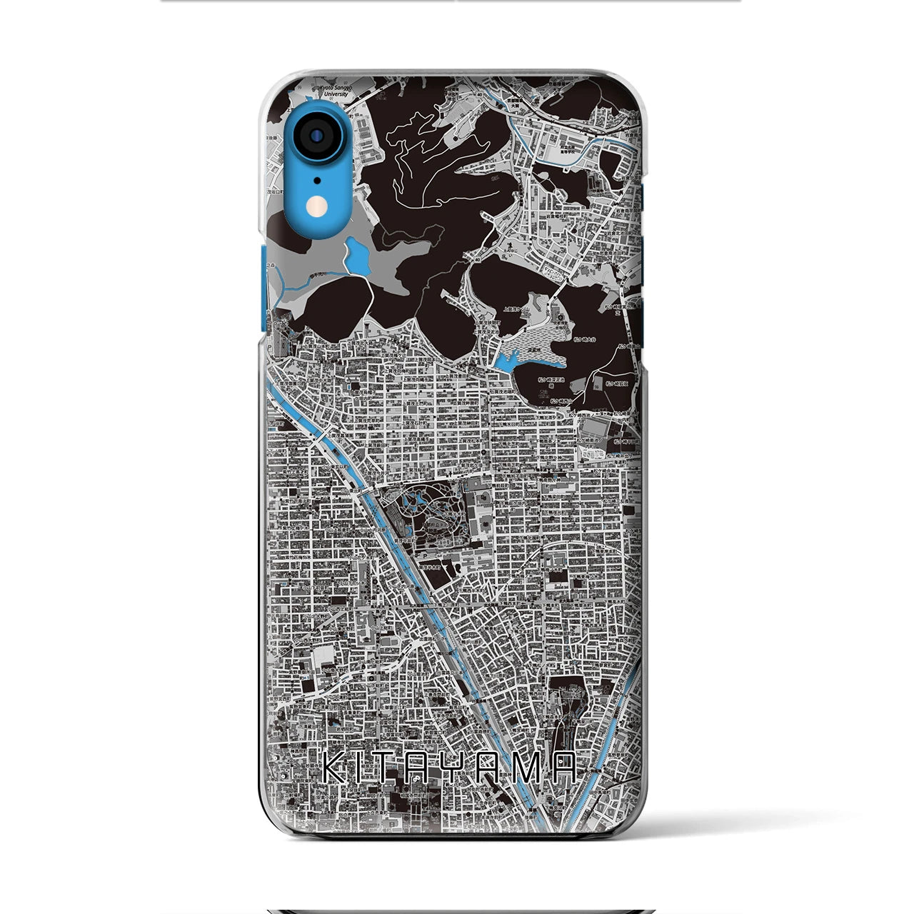 【北山（京都府）】地図柄iPhoneケース（クリアタイプ）