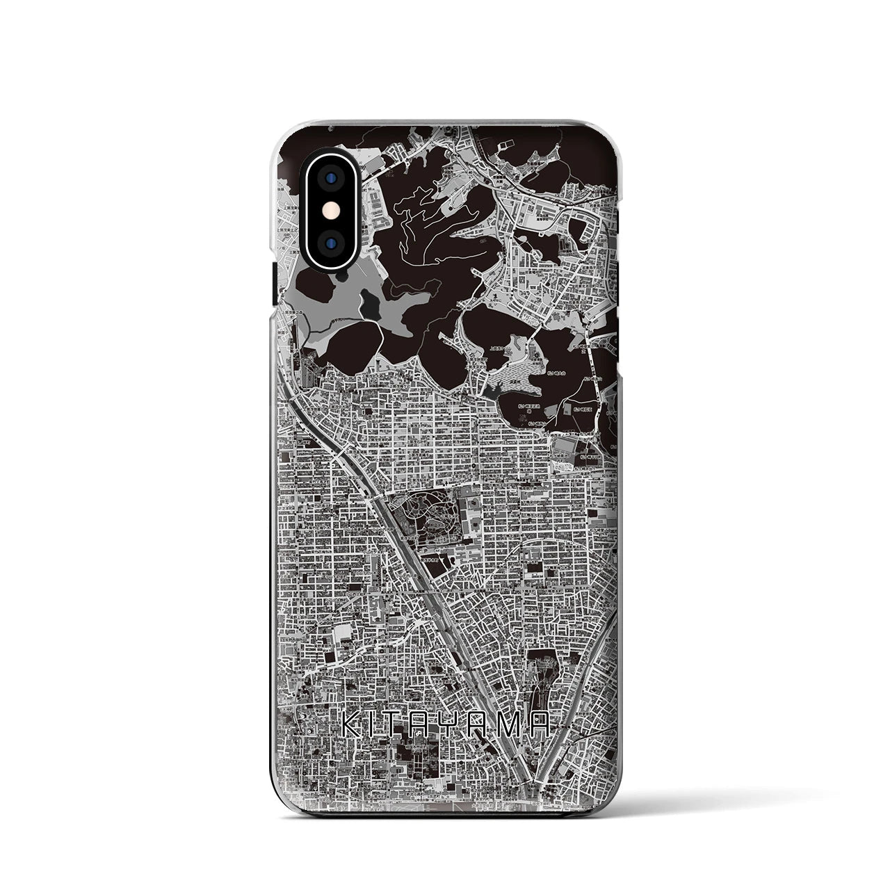 【北山（京都府）】地図柄iPhoneケース（クリアタイプ）