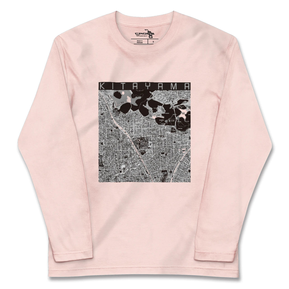 【北山(京都府)】地図柄ロングスリーブTシャツ