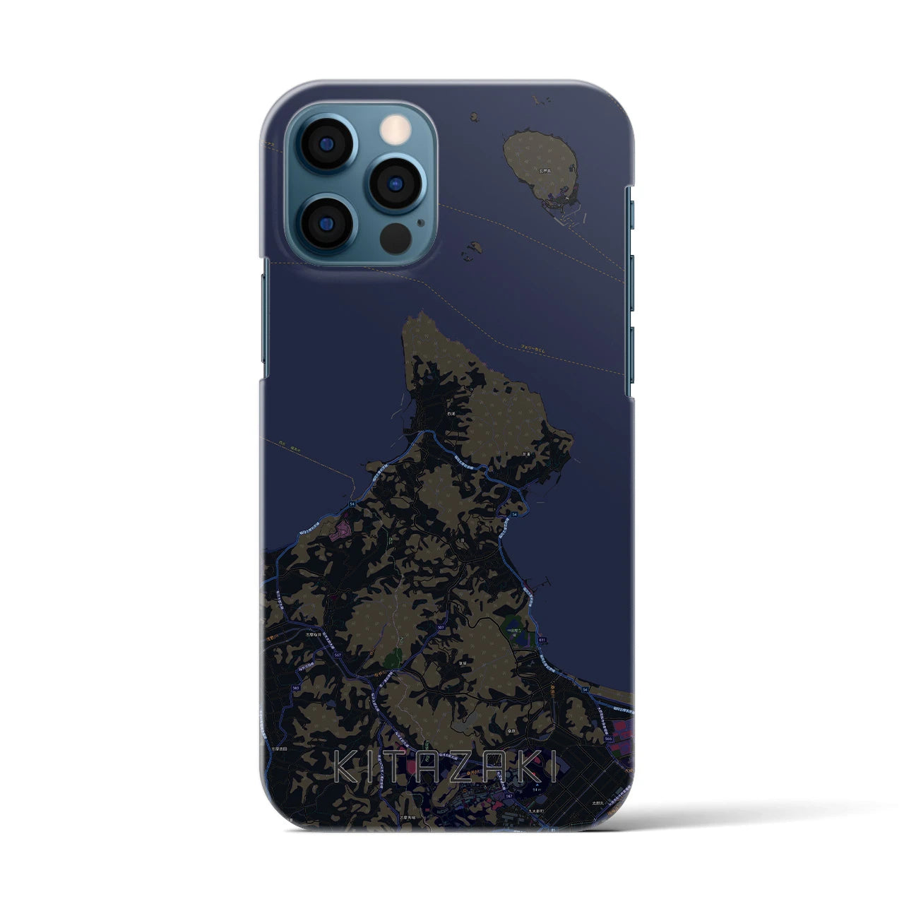 【北崎（福岡県）】地図柄iPhoneケース（バックカバータイプ）