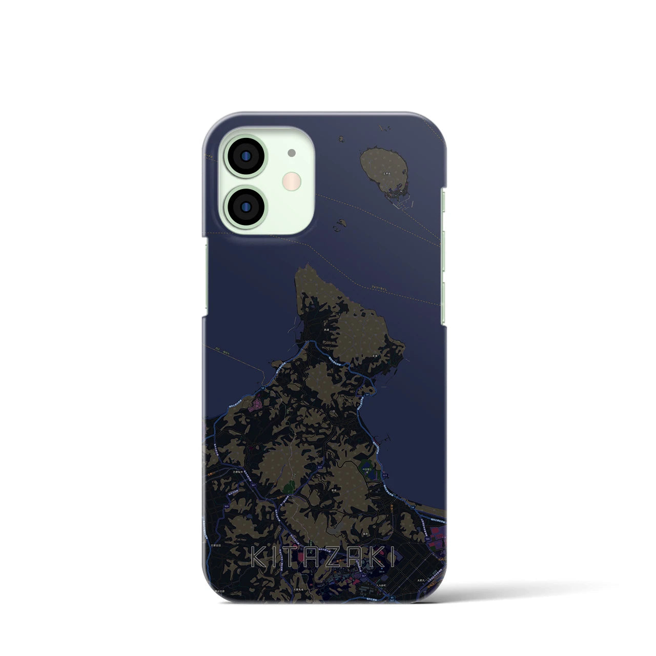 【北崎（福岡県）】地図柄iPhoneケース（バックカバータイプ）