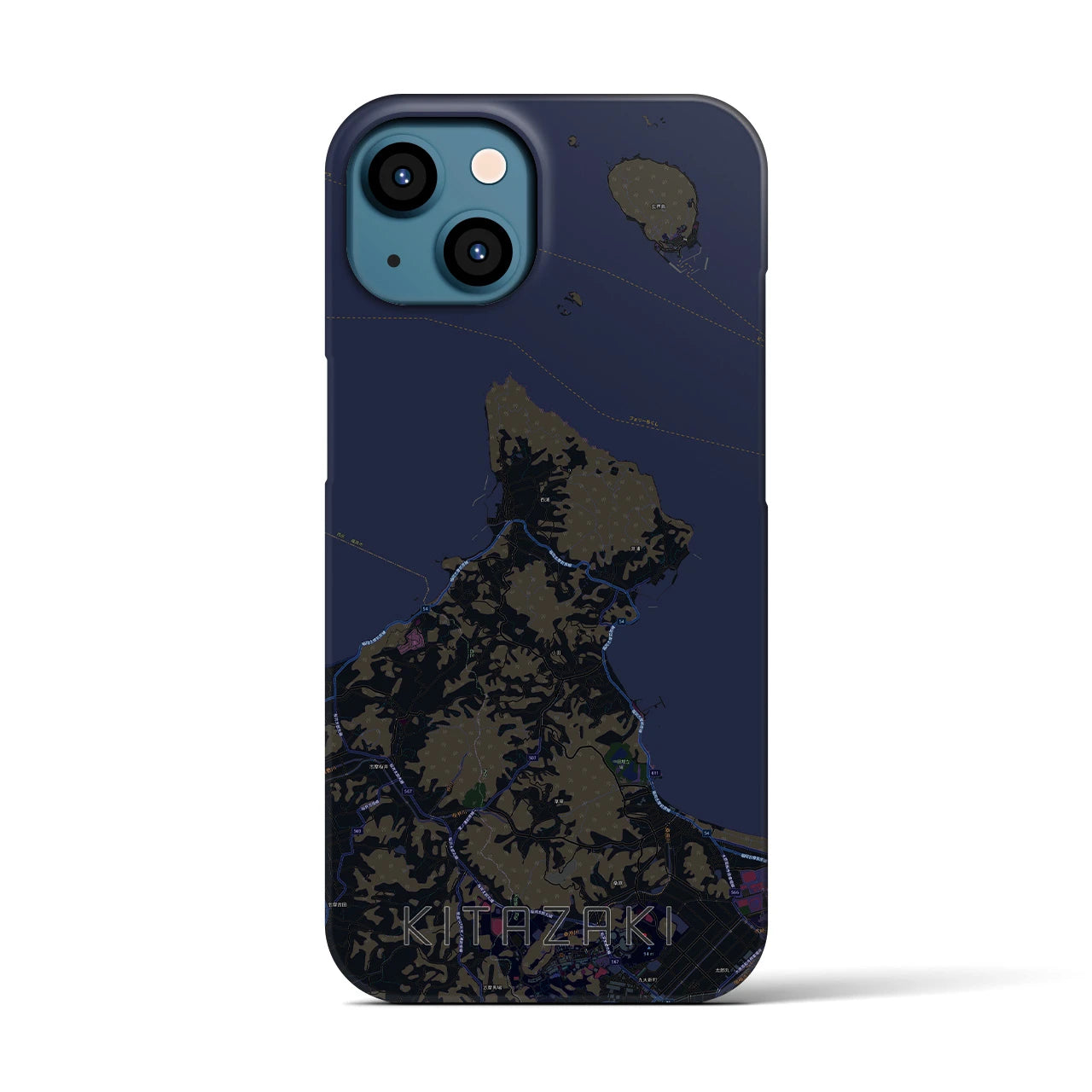 【北崎（福岡県）】地図柄iPhoneケース（バックカバータイプ）
