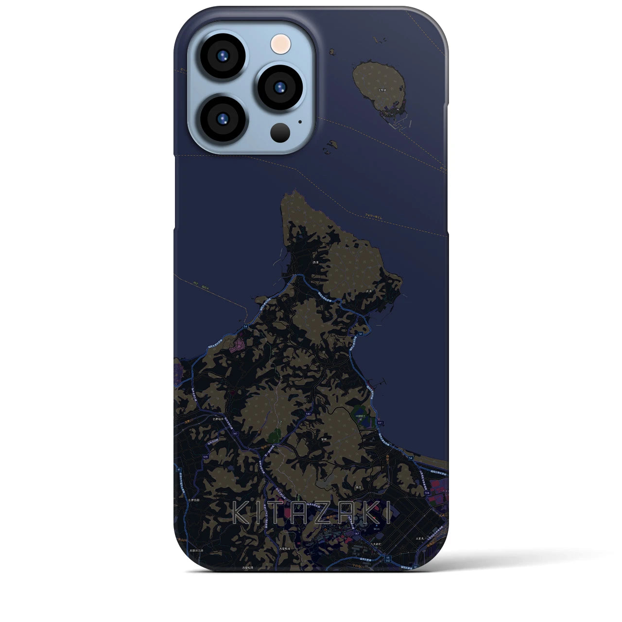 【北崎（福岡県）】地図柄iPhoneケース（バックカバータイプ）