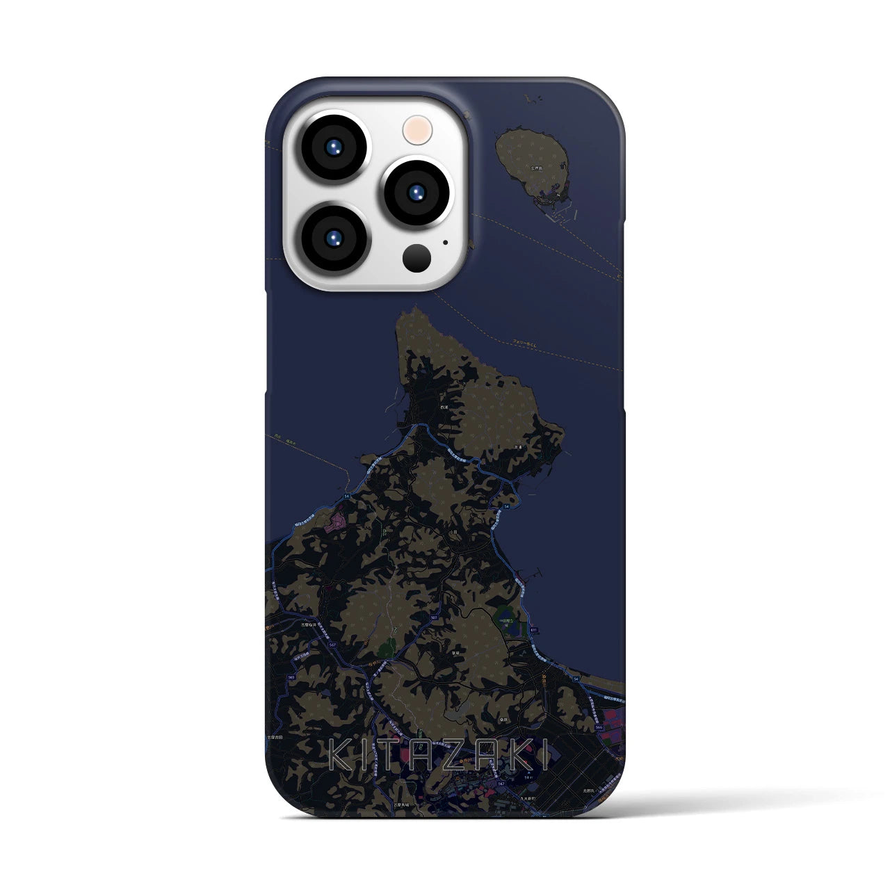 【北崎（福岡県）】地図柄iPhoneケース（バックカバータイプ）