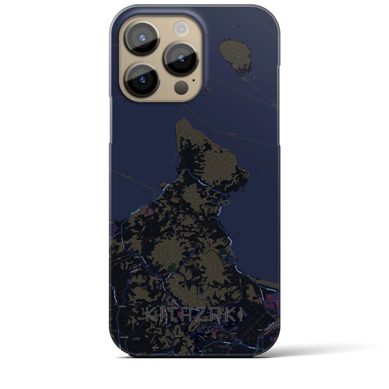 【北崎（福岡県）】地図柄iPhoneケース（バックカバータイプ）