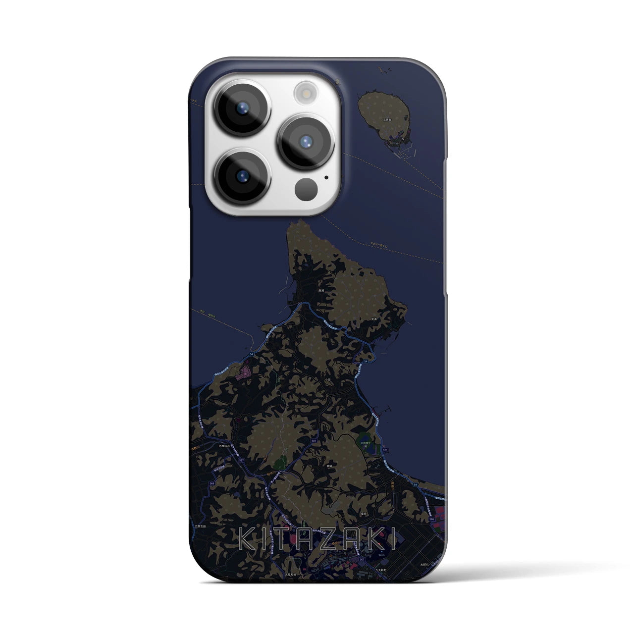 【北崎（福岡県）】地図柄iPhoneケース（バックカバータイプ）
