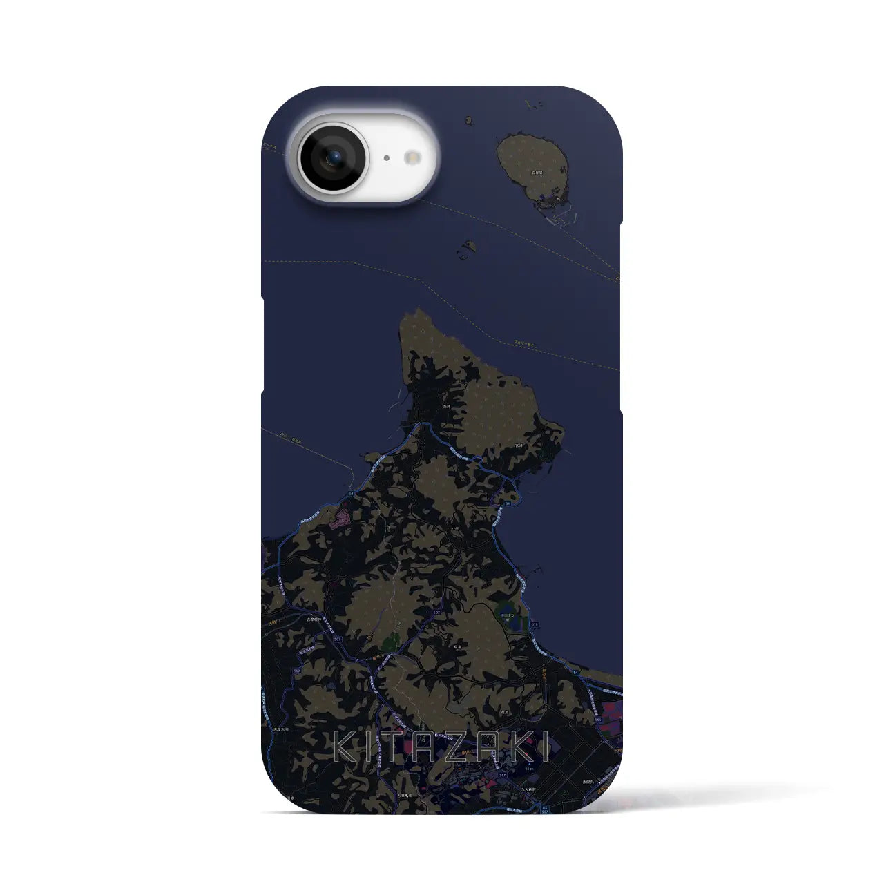 【北崎（福岡県）】地図柄iPhoneケース（バックカバータイプ）