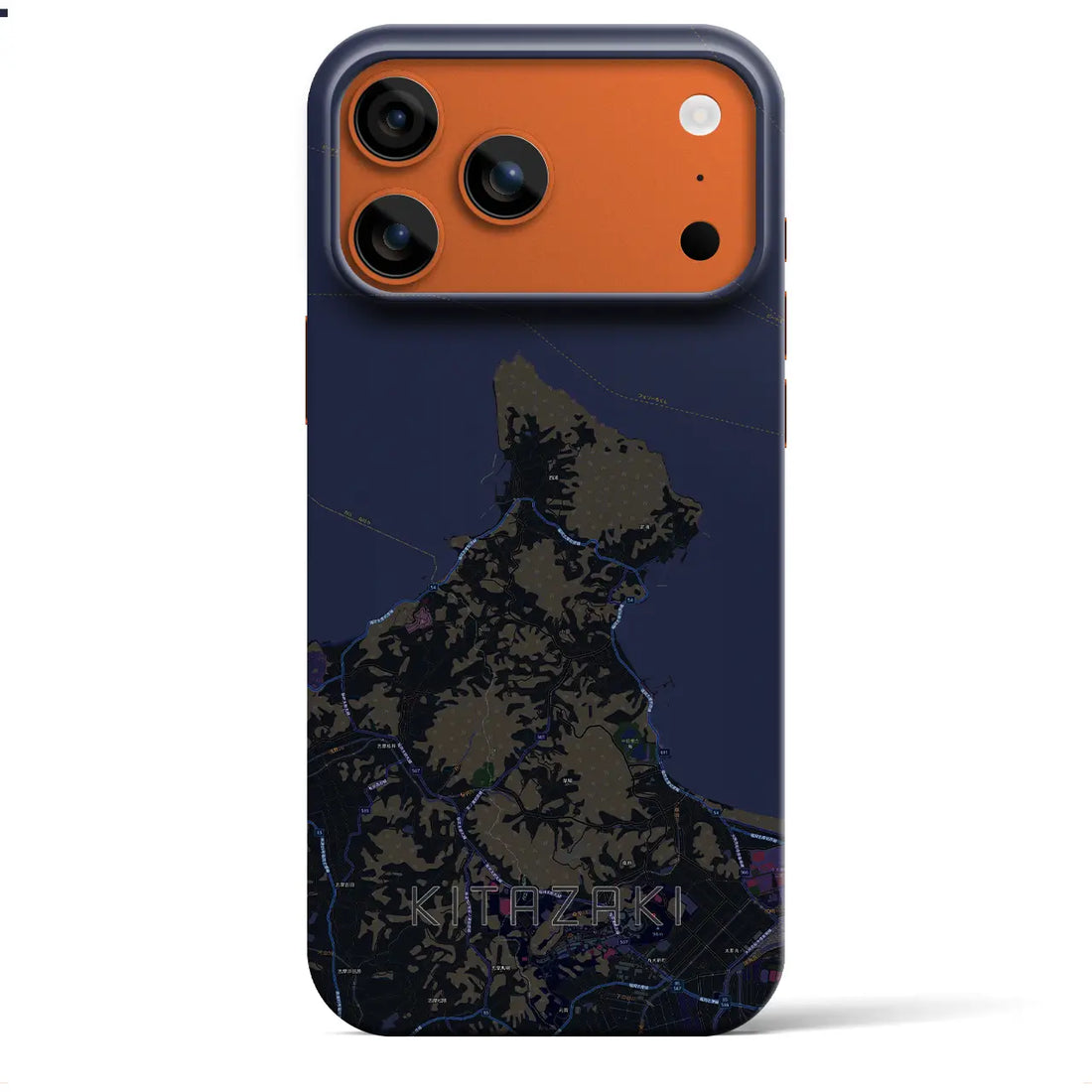 【北崎（福岡県）】地図柄iPhoneケース（バックカバータイプ）