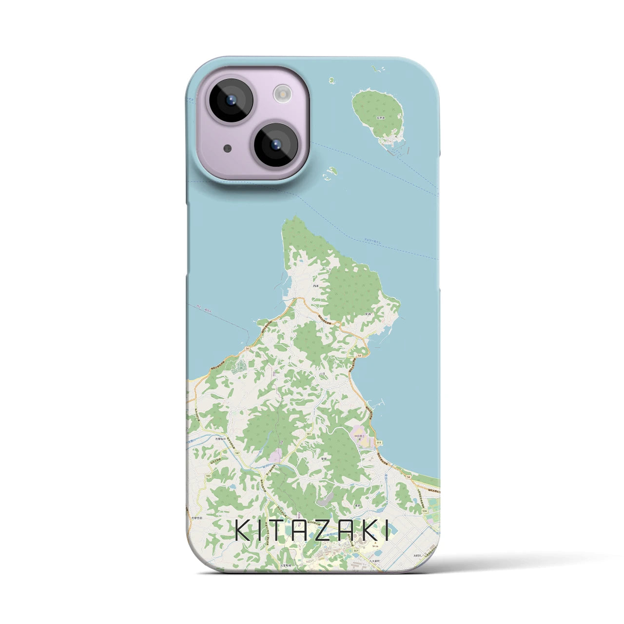 【北崎（福岡県）】地図柄iPhoneケース（バックカバータイプ）