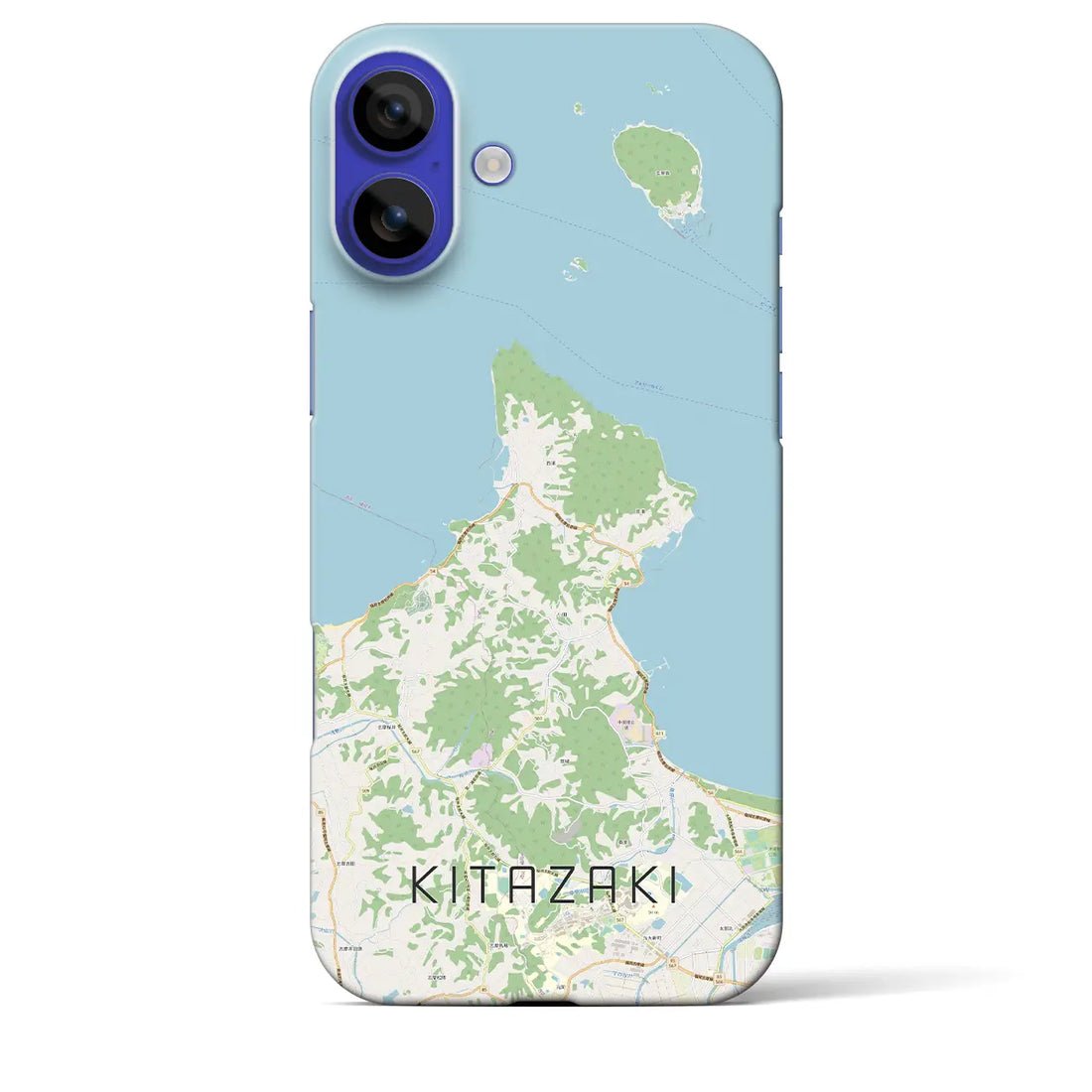 【北崎(福岡県)】地図柄iPhoneケース(バックカバータイプ)ナチュラル・iPhone 16 Pro Max 用