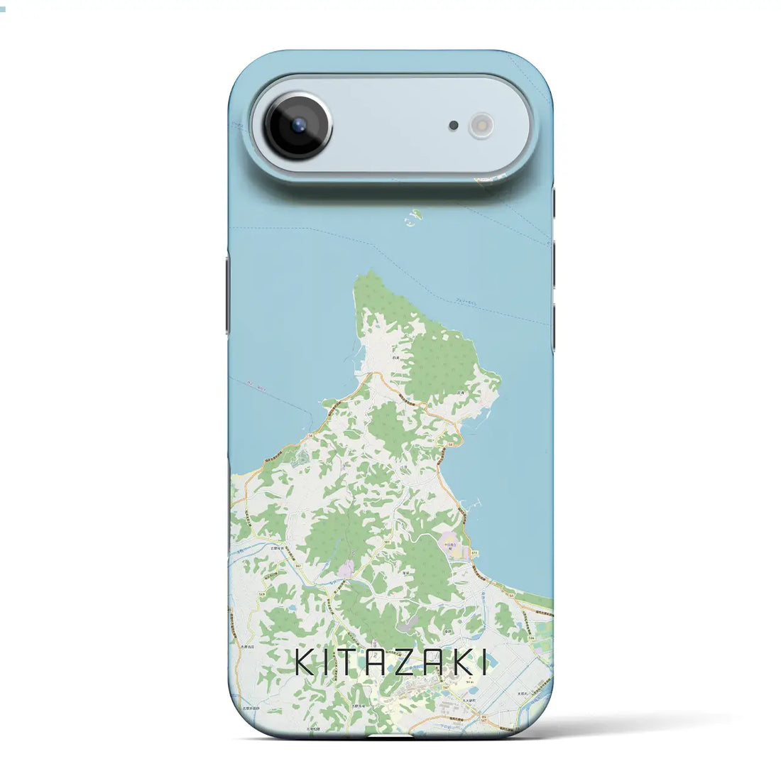 【北崎（福岡県）】地図柄iPhoneケース（バックカバータイプ）ナチュラル・iPhone 17 Pro Max 用