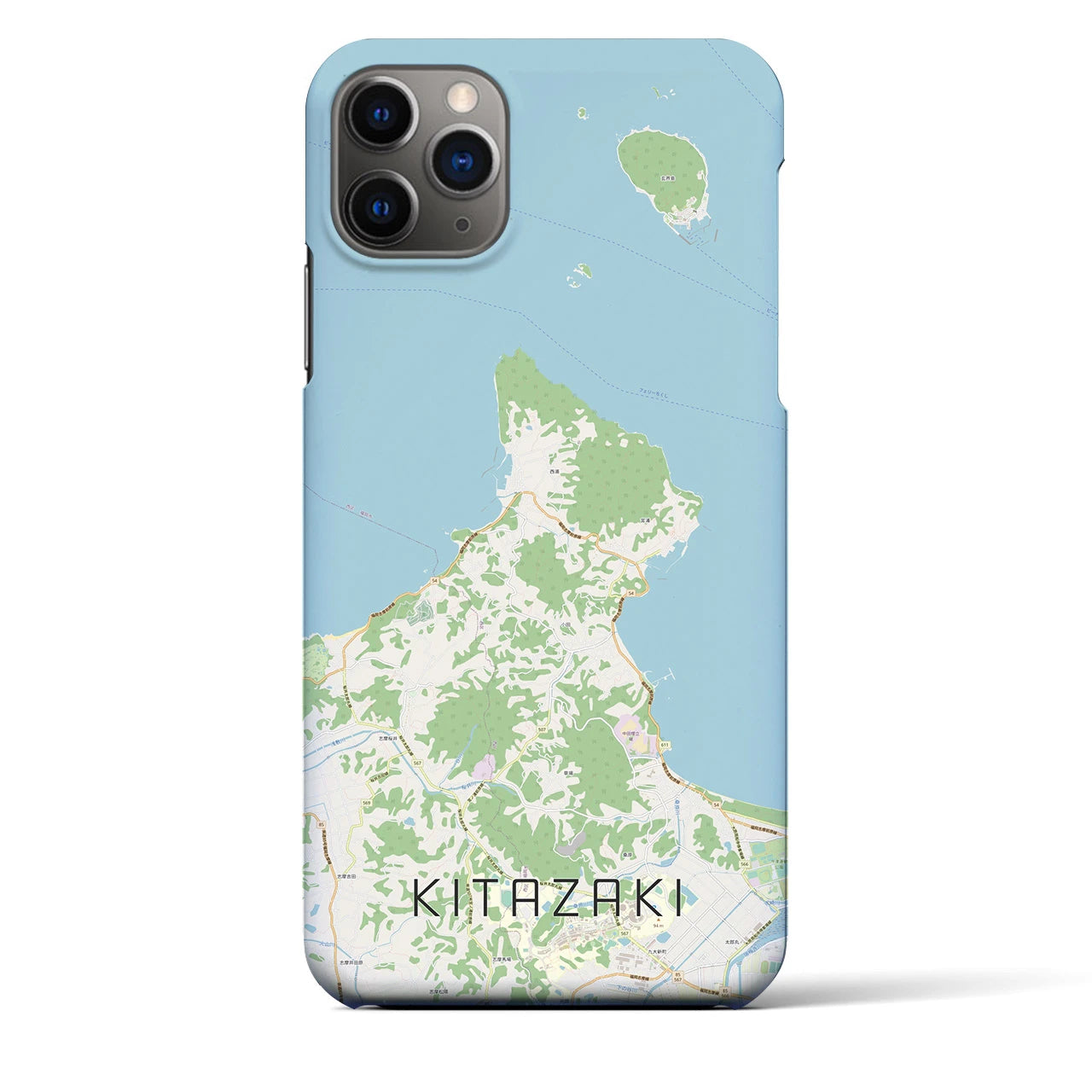 【北崎（福岡県）】地図柄iPhoneケース（バックカバータイプ）