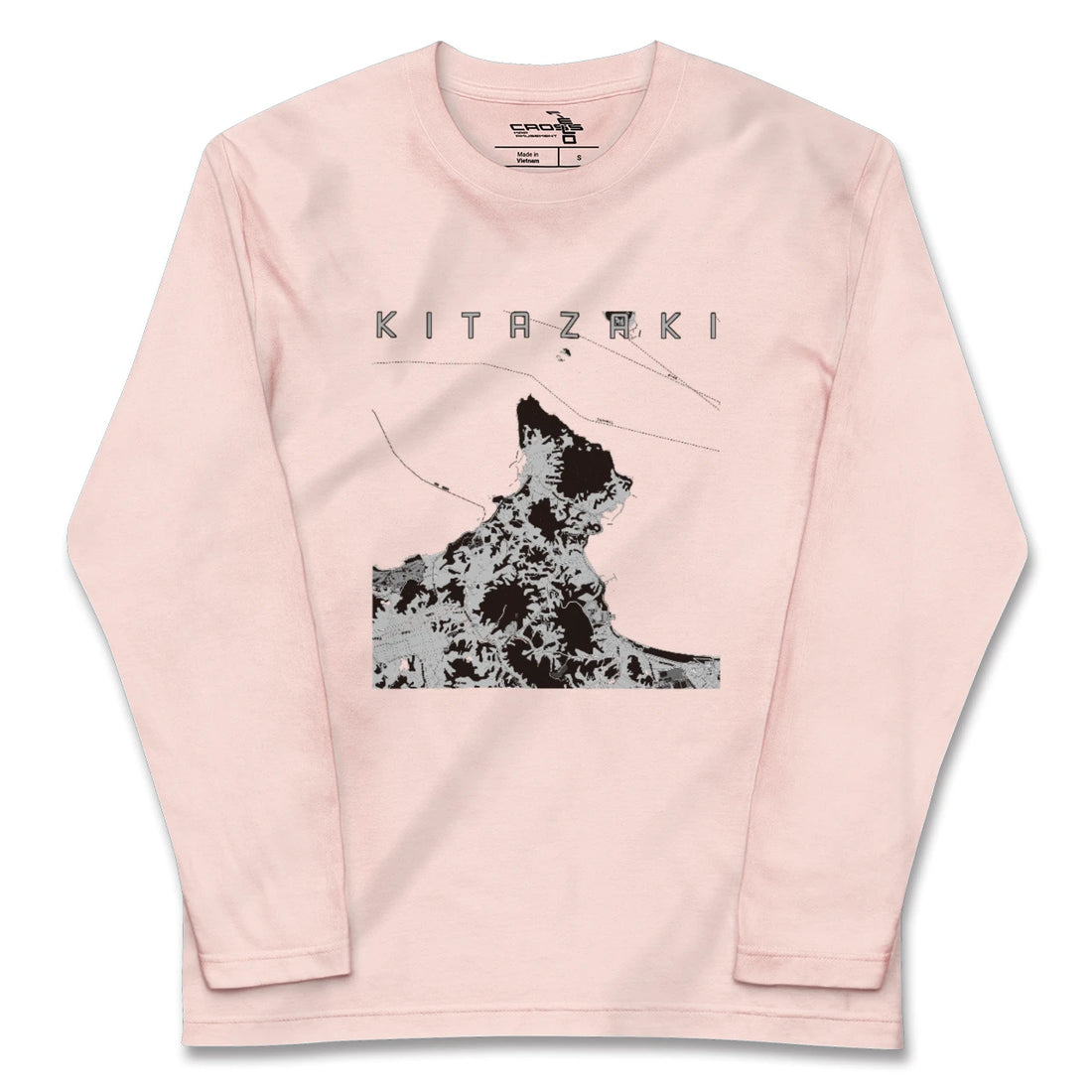 【北崎(福岡県)】地図柄ロングスリーブTシャツ