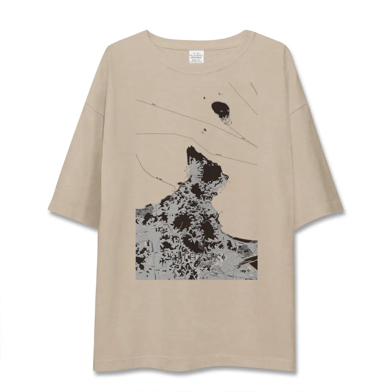 【北崎（福岡県）】地図柄ビッグシルエットTシャツ
