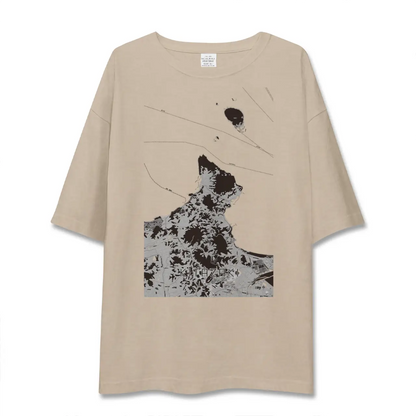 【北崎（福岡県）】地図柄ビッグシルエットTシャツ