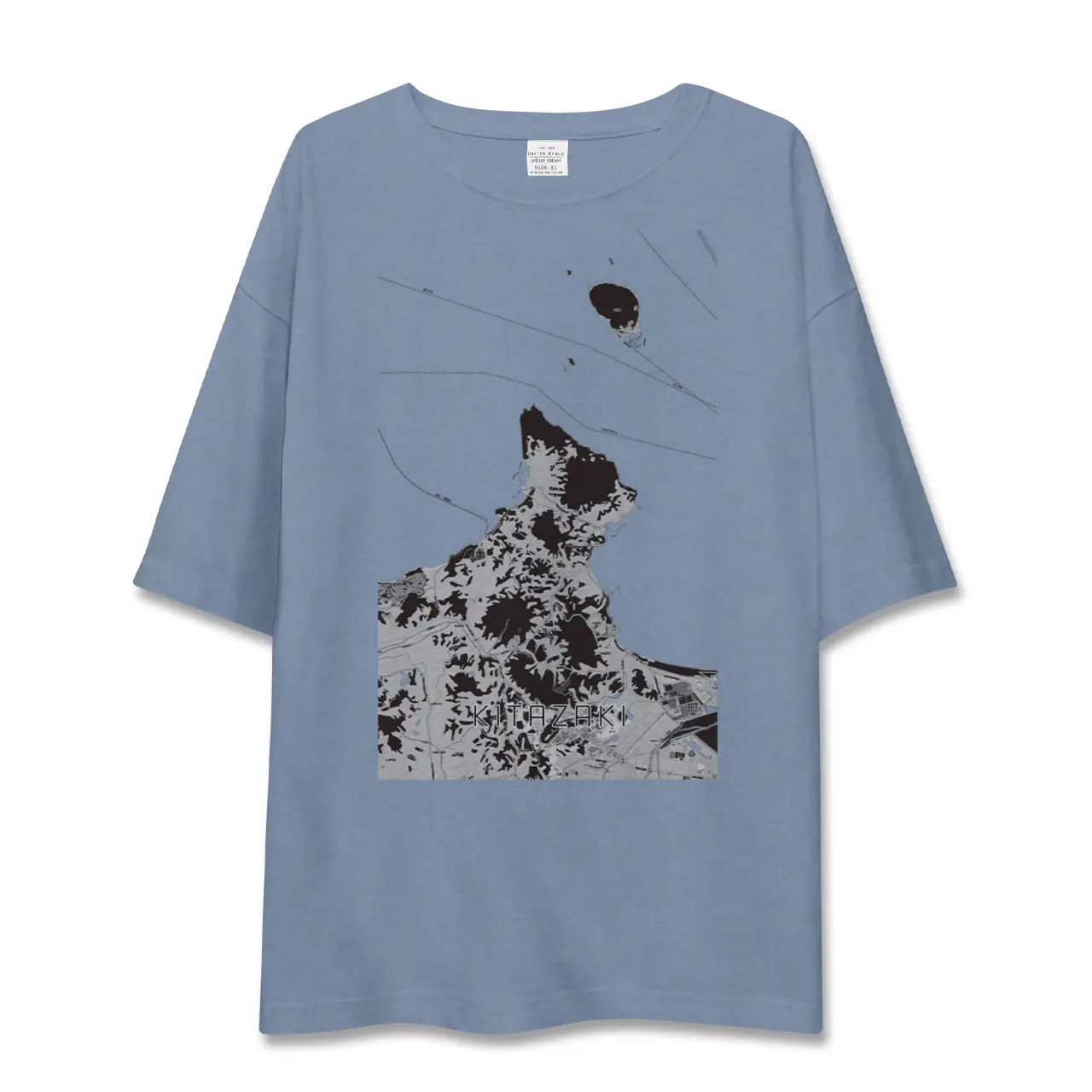 【北崎（福岡県）】地図柄ビッグシルエットTシャツ