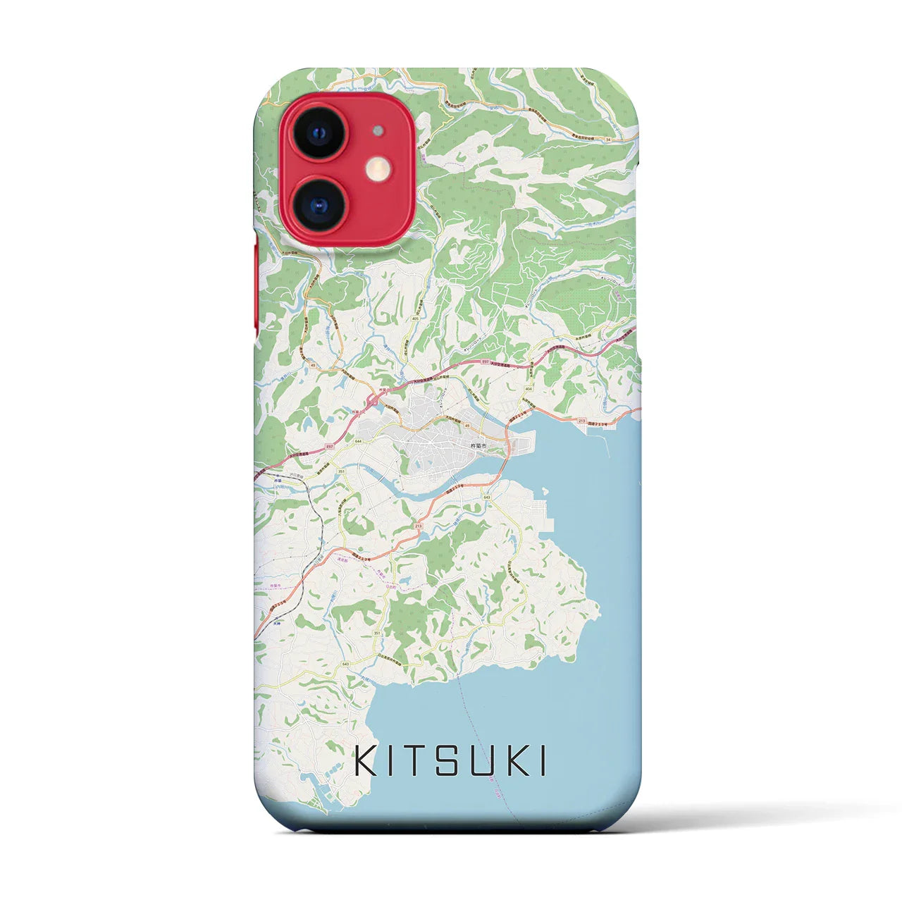 【杵築（大分県）】地図柄iPhoneケース（バックカバータイプ）