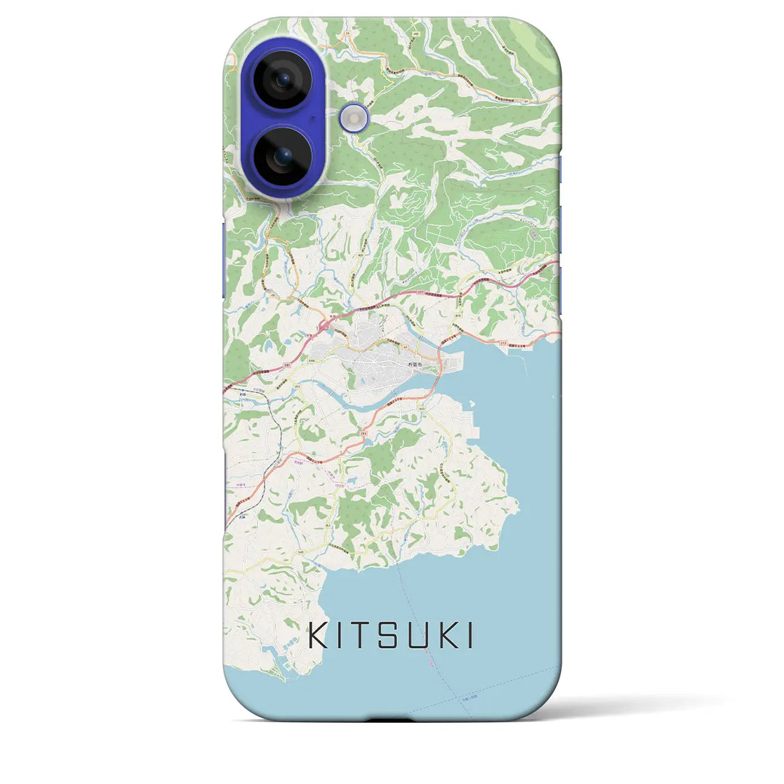 【杵築(大分県)】地図柄iPhoneケース(バックカバータイプ)ナチュラル・iPhone 16 Pro Max 用