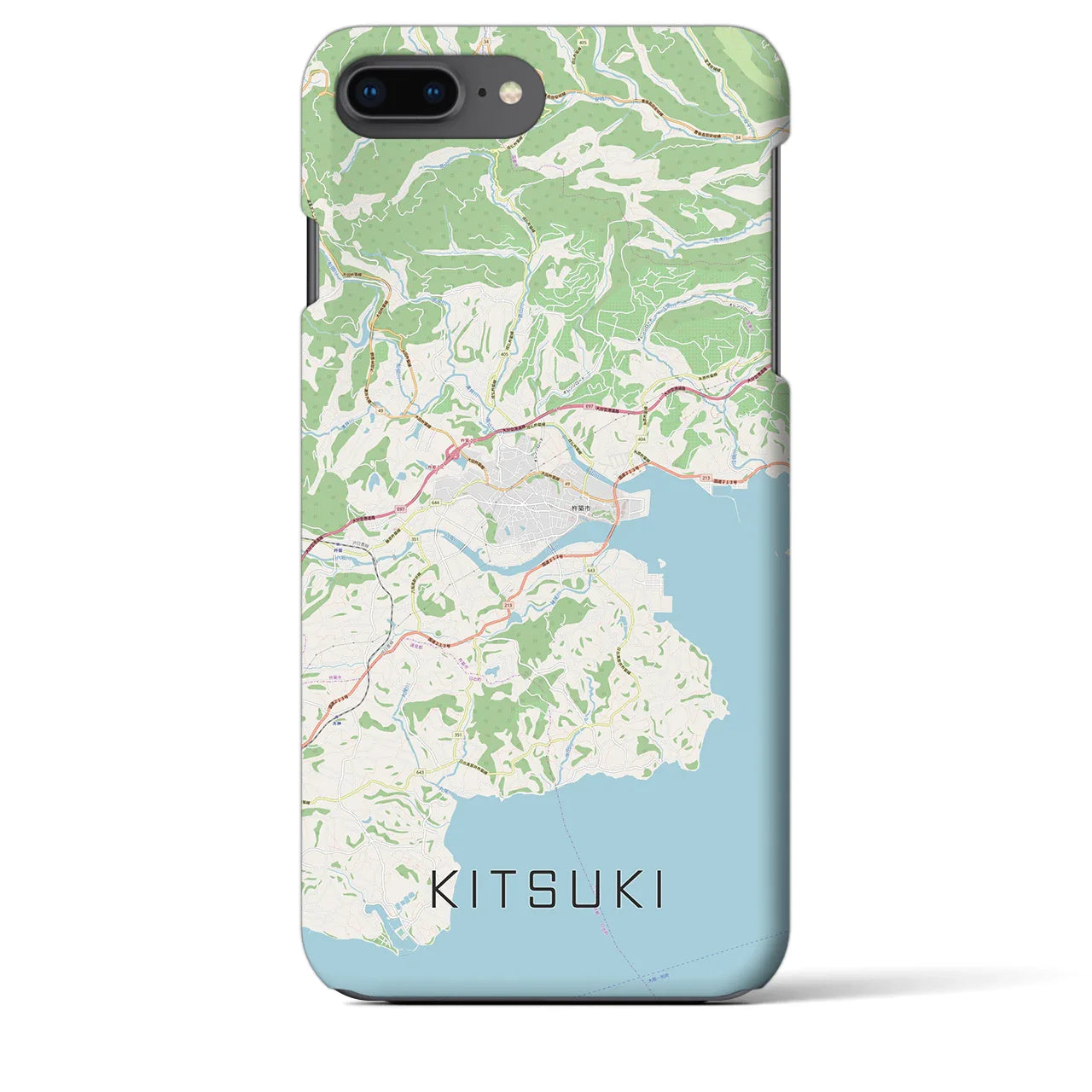 【杵築（大分県）】地図柄iPhoneケース（バックカバータイプ）