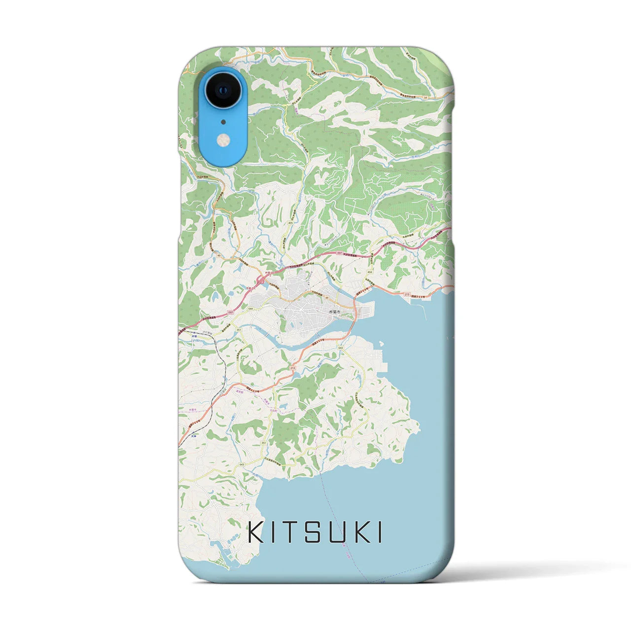 【杵築（大分県）】地図柄iPhoneケース（バックカバータイプ）