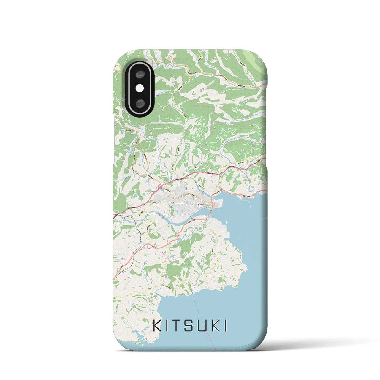 【杵築（大分県）】地図柄iPhoneケース（バックカバータイプ）