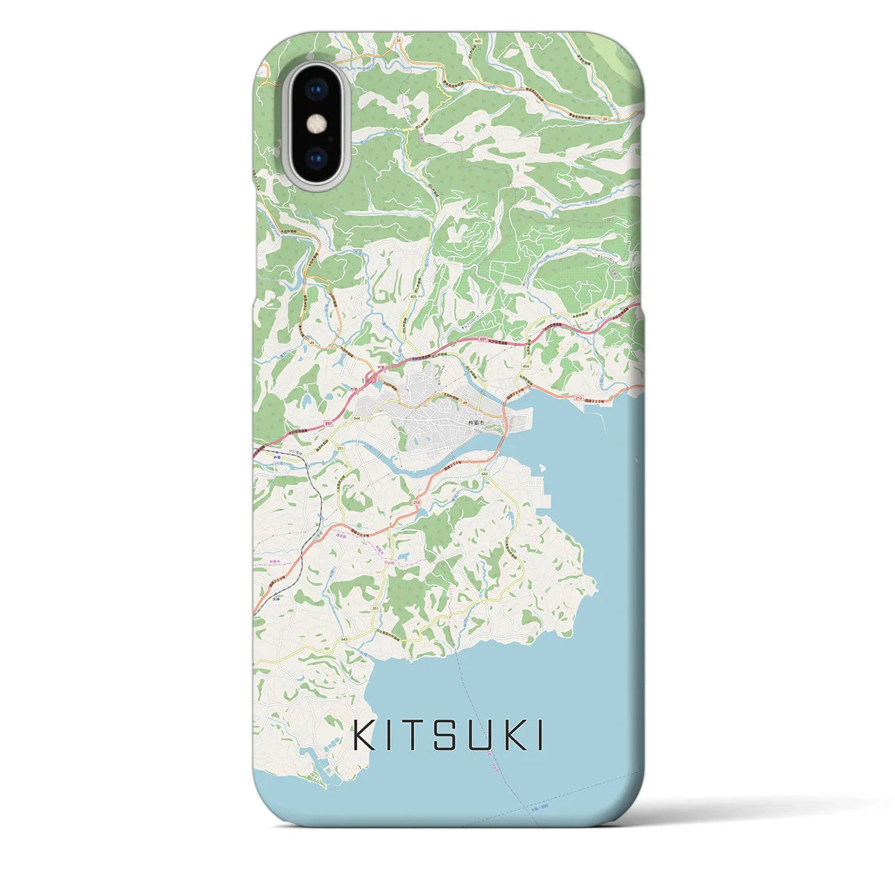 【杵築（大分県）】地図柄iPhoneケース（バックカバータイプ）