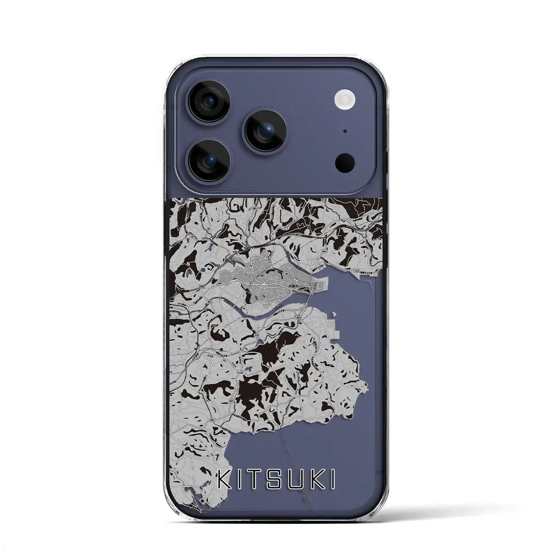 【杵築(大分県)】地図柄iPhoneケース(クリアタイプ)モノトーン・iPhone 17 Pro Max 用