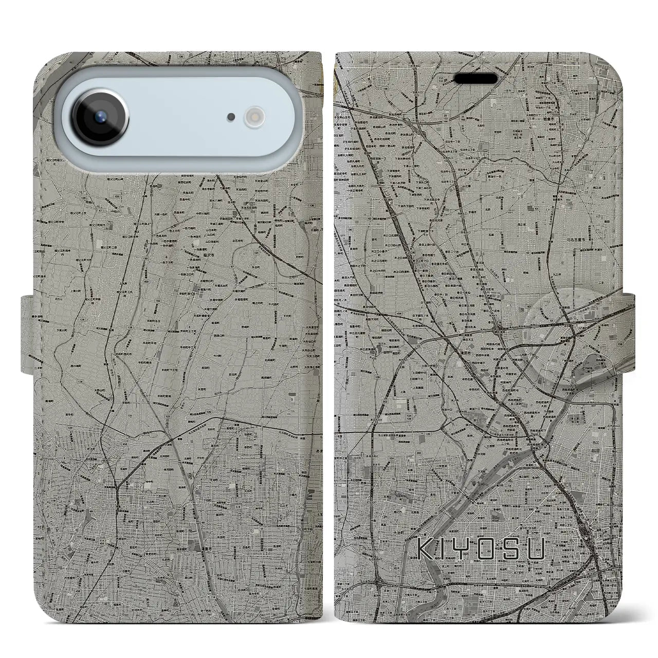 【清須（愛知県）】地図柄iPhoneケース（手帳タイプ）