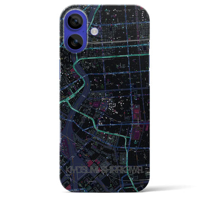 【清澄白河（東京都）】地図柄iPhoneケース（バックカバータイプ）