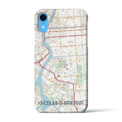 【清澄白河（東京都）】地図柄iPhoneケース（バックカバータイプ）