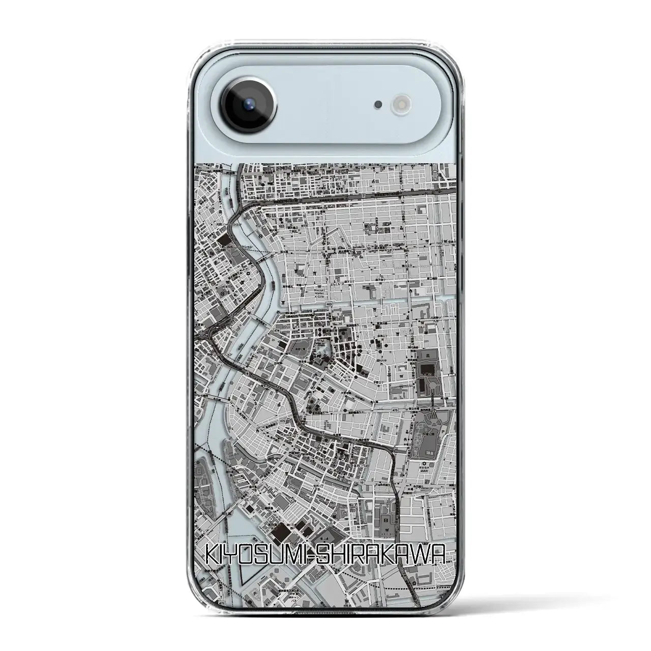 【清澄白河（東京都）】地図柄iPhoneケース（クリアタイプ）