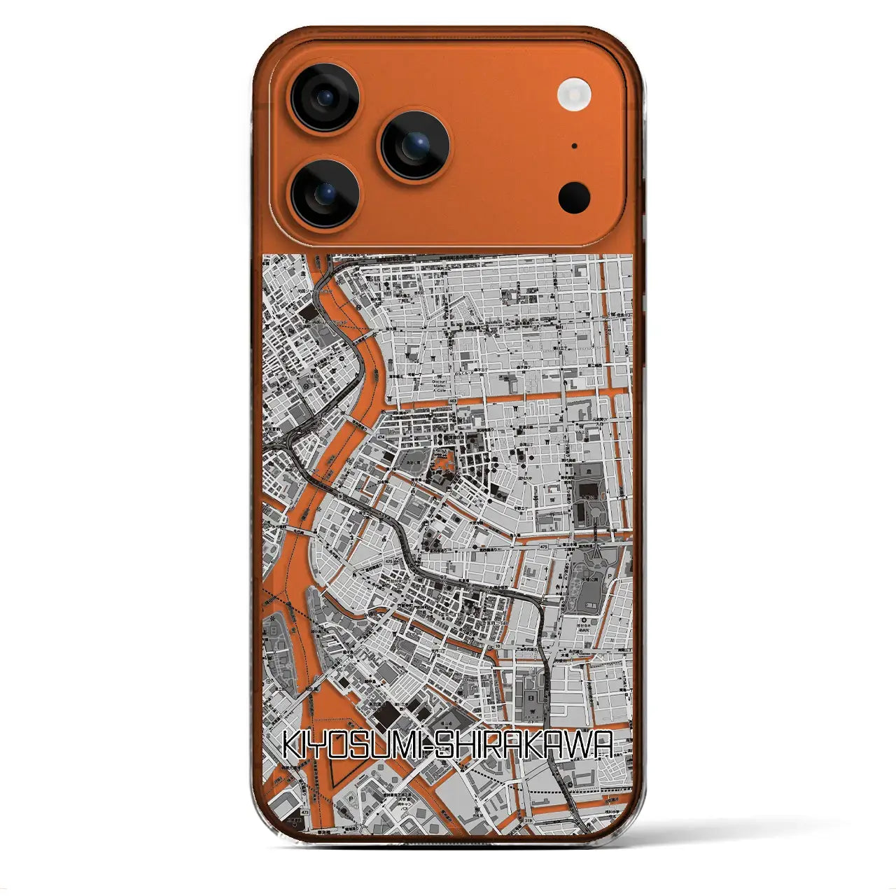 【清澄白河（東京都）】地図柄iPhoneケース（クリアタイプ）