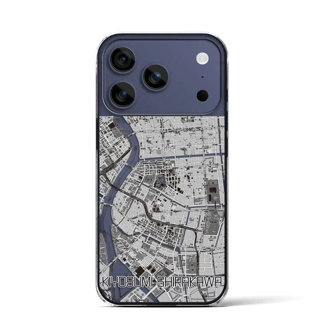 【清澄白河（東京都）】地図柄iPhoneケース（クリアタイプ）