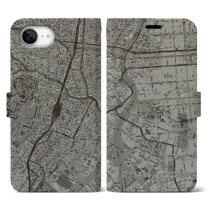 【清澄白河（東京都）】地図柄iPhoneケース（手帳タイプ）