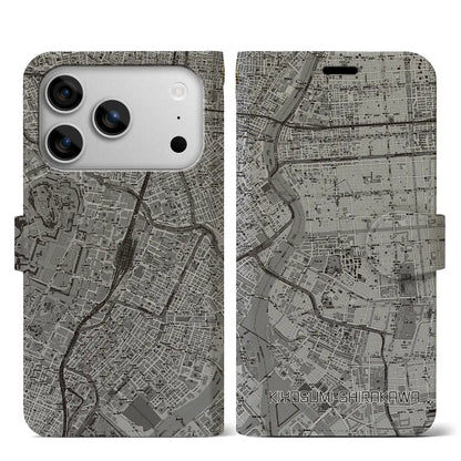 【清澄白河（東京都）】地図柄iPhoneケース（手帳タイプ）