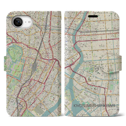 【清澄白河（東京都）】地図柄iPhoneケース（手帳タイプ）
