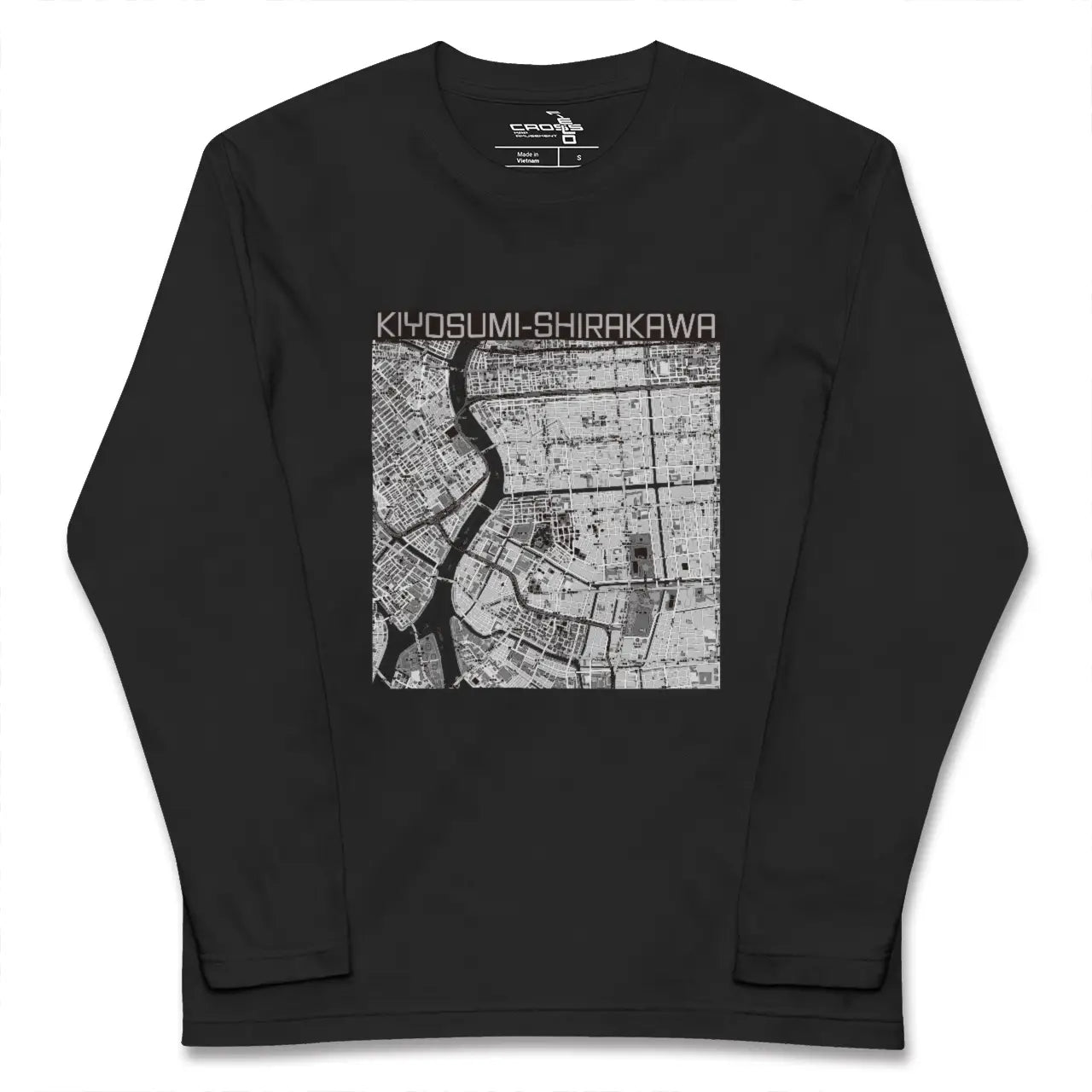 【清澄白河（東京都）】地図柄ロングスリーブTシャツ