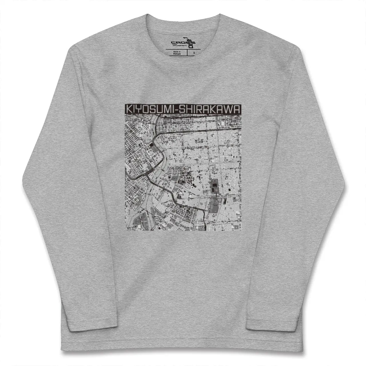 【清澄白河（東京都）】地図柄ロングスリーブTシャツ