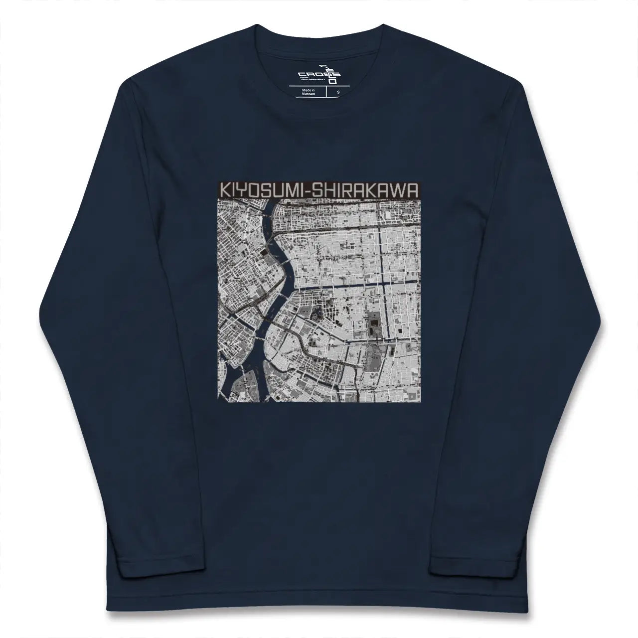 【清澄白河（東京都）】地図柄ロングスリーブTシャツ